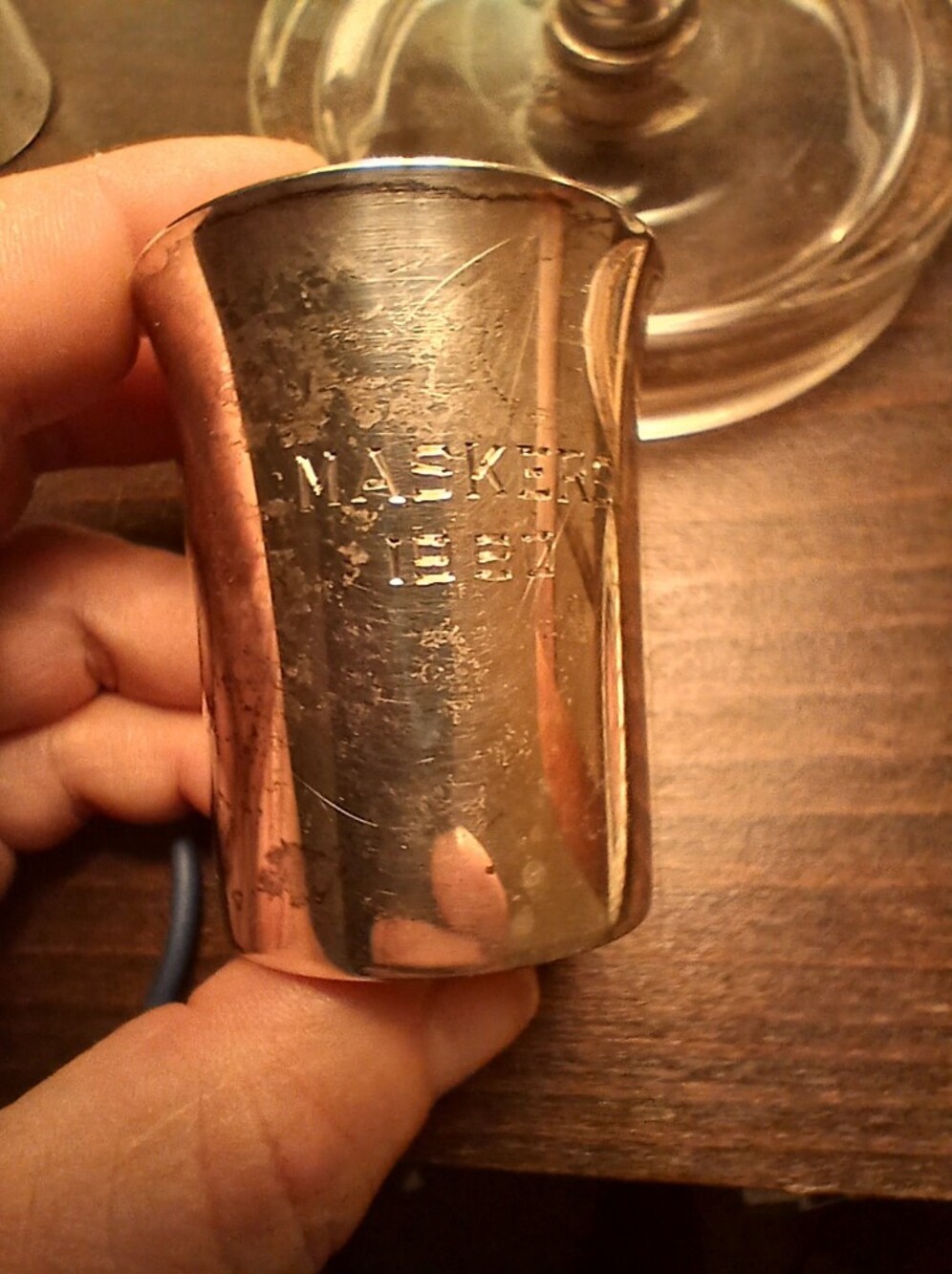 Maskers Krewe Ball 1950 Shot Cup - Sterling Party Favor